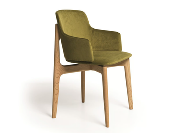 EGADI 02 - Upholstered fabric chair with armrests by Very Wood - view 2